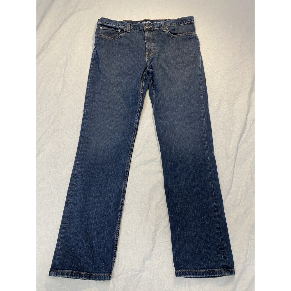 Eddie Bauer Slim Fit Jeans Mens 36x32 Blue Denim Straight Leg‎ Casual